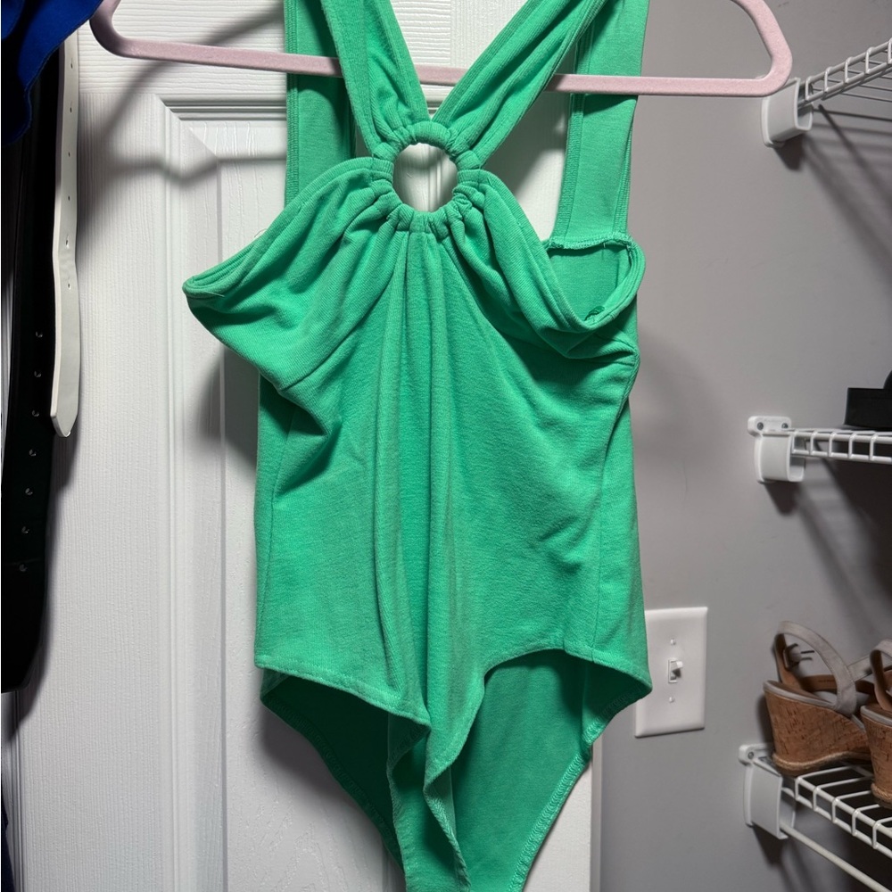 Glam Mint Green women’s  One Piece Bodysuit- NEVER WORN